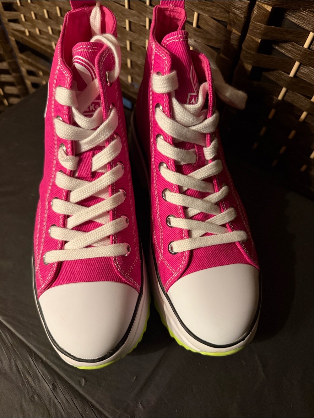 Airwalk High-Top Canvas Sneakers - Hot Pink size 10